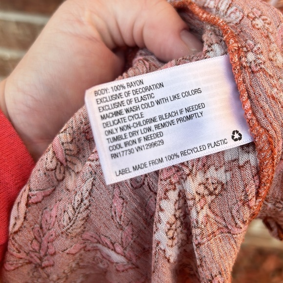 KNOX ROSE Ladies XS Burnt Orange Floral Maxi Dress - Picture 12 of 12